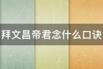 拜文昌帝君念什么口诀